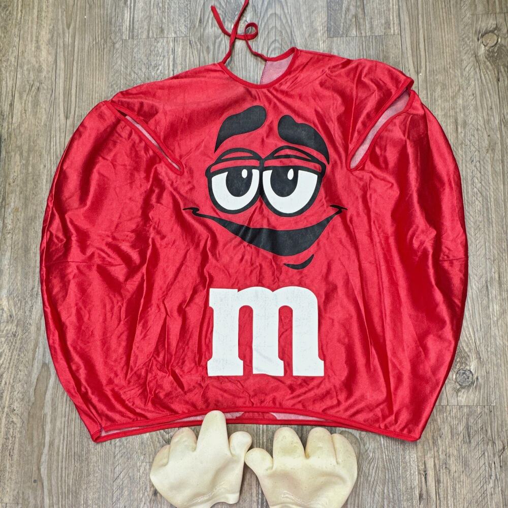 Rubie's M&M Red Character Costume Tunic Top with Gloves, One Size Polyester